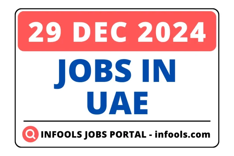 29 Decemeber 2024 Jobs in UAE