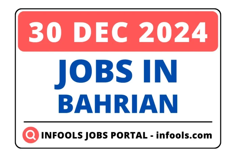 30 Decemeber- Jobs in Bahrian